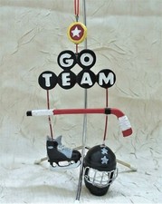 Hockey Go Team Resin Christmas Ornament Sports Holiday