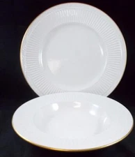 Mikasa Empire Gold Group of Dinner Plate and Rim Soup Bowl DD905