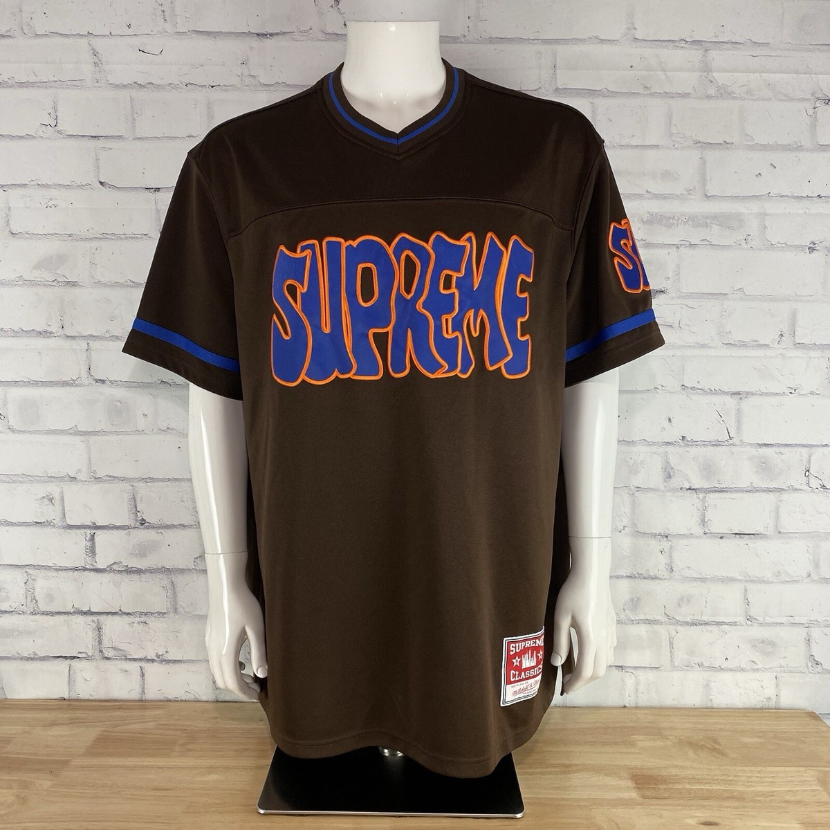 Mitchell Ness Supreme Jersey Men's 2XL Football #22 Brown Mitchell Ness Supreme Jersey Men's 2XL Football #22 Brown