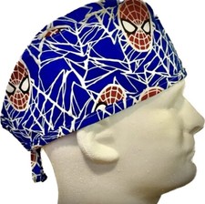 RARE Marvel Spiderman Glow Scrub Hat Chemo Cap