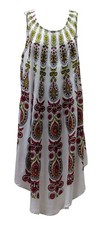 LADIES BOHO BATIK ETHNIC COVER UP LOUNGE BEACH SUN SLEEVELESS UMBRELLA DRESS