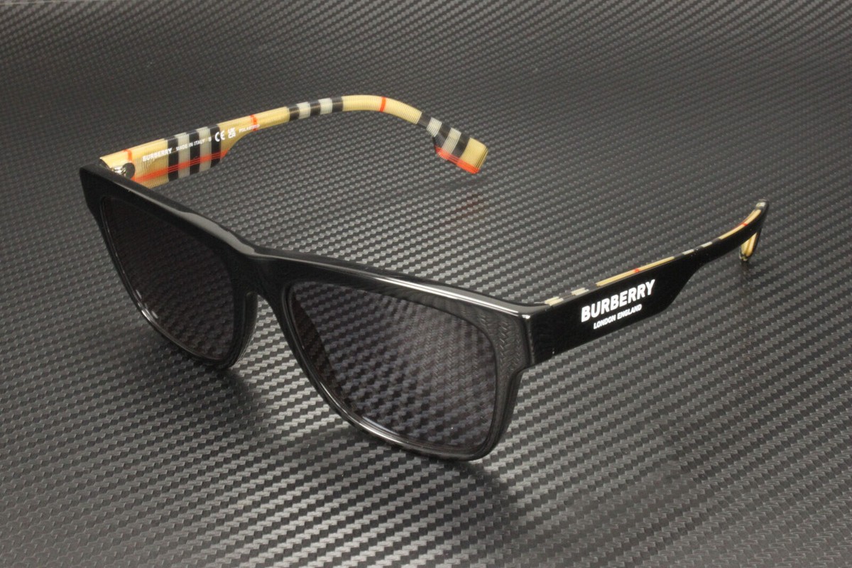 Burberry BE4293 377381 Black Grey Polarized Lens Unisex Sunglasses 