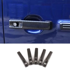 Car Door Handles Cover Decor Trim 5X Fit For Benz G-Class 2004-2018 Carbon Fiber