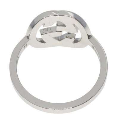 GUCCI Ring GG Logo #11 K18 White Gold | eBay