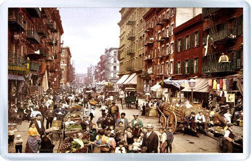MULBERRY STREET NEW YORK 1900 - FRIDGE MAGNET IMAN NEVERA - Foto 1 di 1