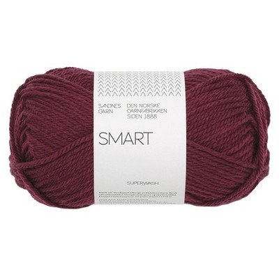 SMART von SANDNES GARN - DEEP BURGUNDY (4372) - 50 g / ca. 100 m Wolle