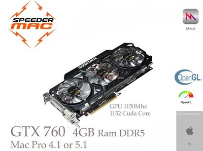  GTX 760 4GB DDR5 Apple Mac Pro, Bootscreen Metal Monterey Sequoia Metal 680