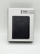 Ridge Bifold Wallet Midnight Black, Full Grain Leather, RFID Protection New