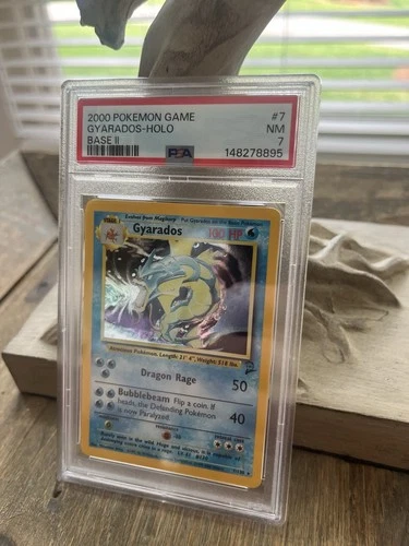 Pokémon TCG Gyarados Holo Rare Card Base Set 2 PSA 7 Holo NM