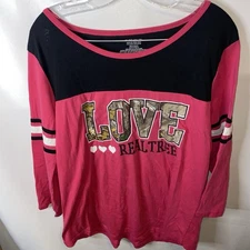 Women's RealTree, "Love" Graphic Tee, long sleeve T-shirt XL 16-18