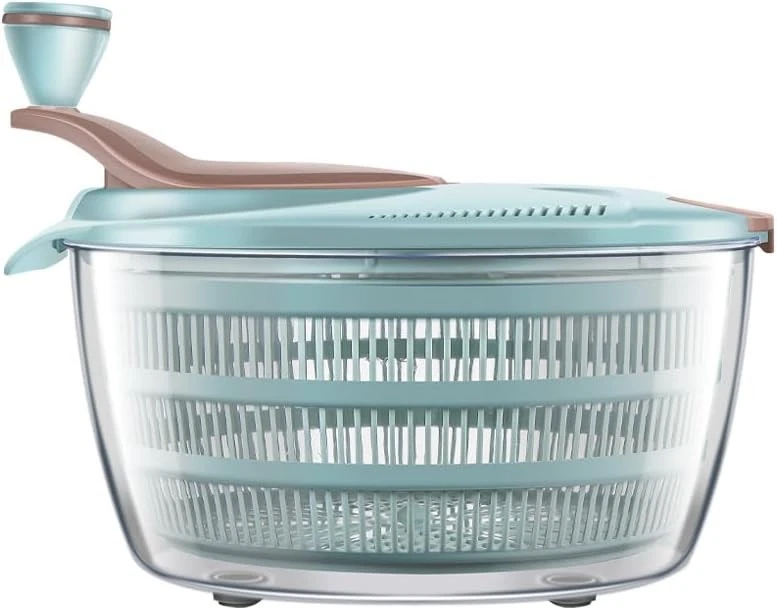 Salad Spinner 4.24 Quart Lettuce Spinner W/ Double Drainage Holes Salad Dryer