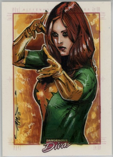 Marvel Dangerous Divas PHOENIX Sketch Card by JIM KYLE