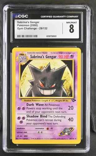 CGC 8 NM/MINT Sabrina's Gengar 29/132 Gym Challenge Pokemon Card