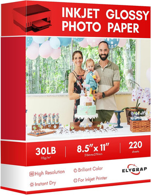 220 Sheets Glossy Thin Inkjet Printer Paper 115Gsm 30Lb 8.5X11 Inches for DIY Ch