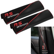 2pcs Suede Car Seat Belt Cover Pads Carbon Look Shoulder Strap Pad Cushions