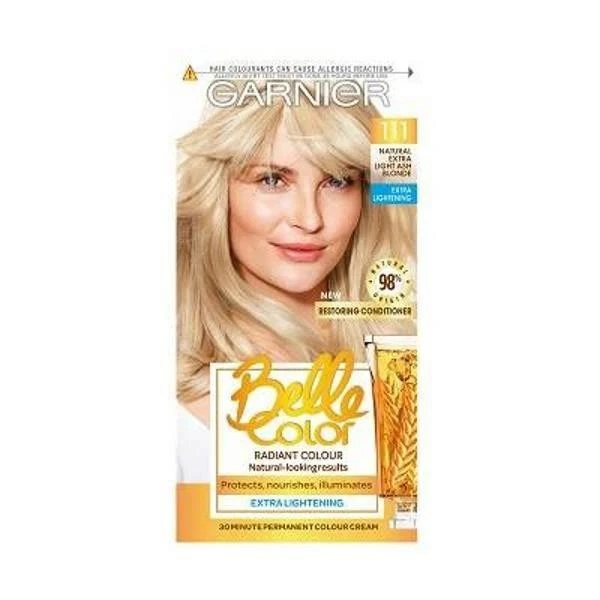 3 x Garnier Belle Color Permanent Colour 111 Natural Extra Light Ash Blonde