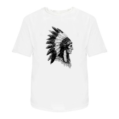 Unisex T-Shirt ''Native American Chief Side View'' - 100% Baumwolle, S-XXL (TA055665)