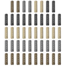 48Pcs 23mm Open Mouth Shoelace Tips Caps, Khaki/Light Khaki/Gray/Dark Gray