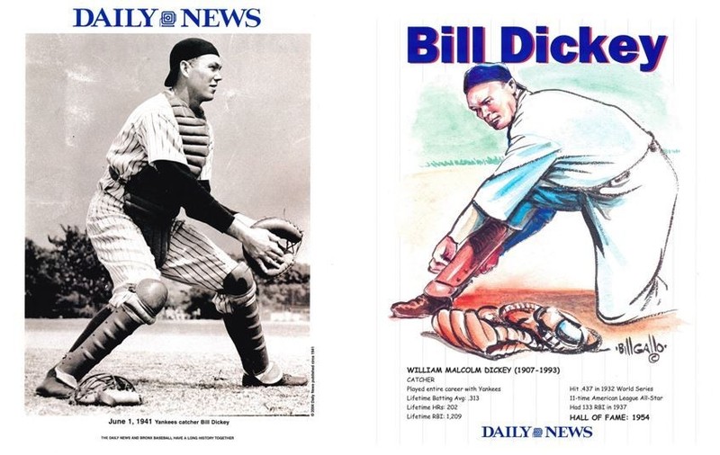 2004 Daily News Promotional 8x10 Insert of New York Yankees Bill Dickey