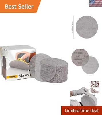Abranet Sanding Mesh Discs - 80 Grit - 5 Inch Hook and Loop Sanding Discs - M...
