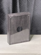 Table Top Hanging Box Picture Frame 5"x7" Grey Wood Grain Finish Plexiglass