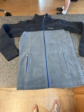 Columbia dark gray long sleeve fleece zip up jacket boys size Large