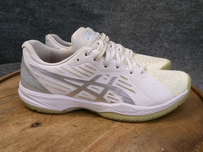 Asics Solution Swift FF Womens Size 8.5 US Tennis Court Sneaker Shoes White Gray