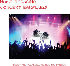 High-Fidelity Concert Earplugs Reusable Noise-Reduction Ear Plugs Set with Tw...