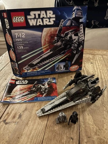 LEGO Star Wars 7915 Imperial V-wing Starfighter Complete Box Manual Minifigures
