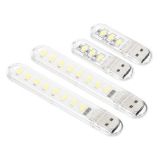 1 Set USB Night Light Portable Plug-in Mini LED Lamp Stick, White