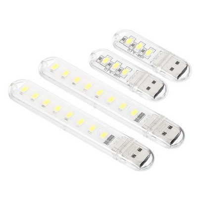 1 Set USB Night Light Portable Plug-in Mini LED Lamp Stick, White