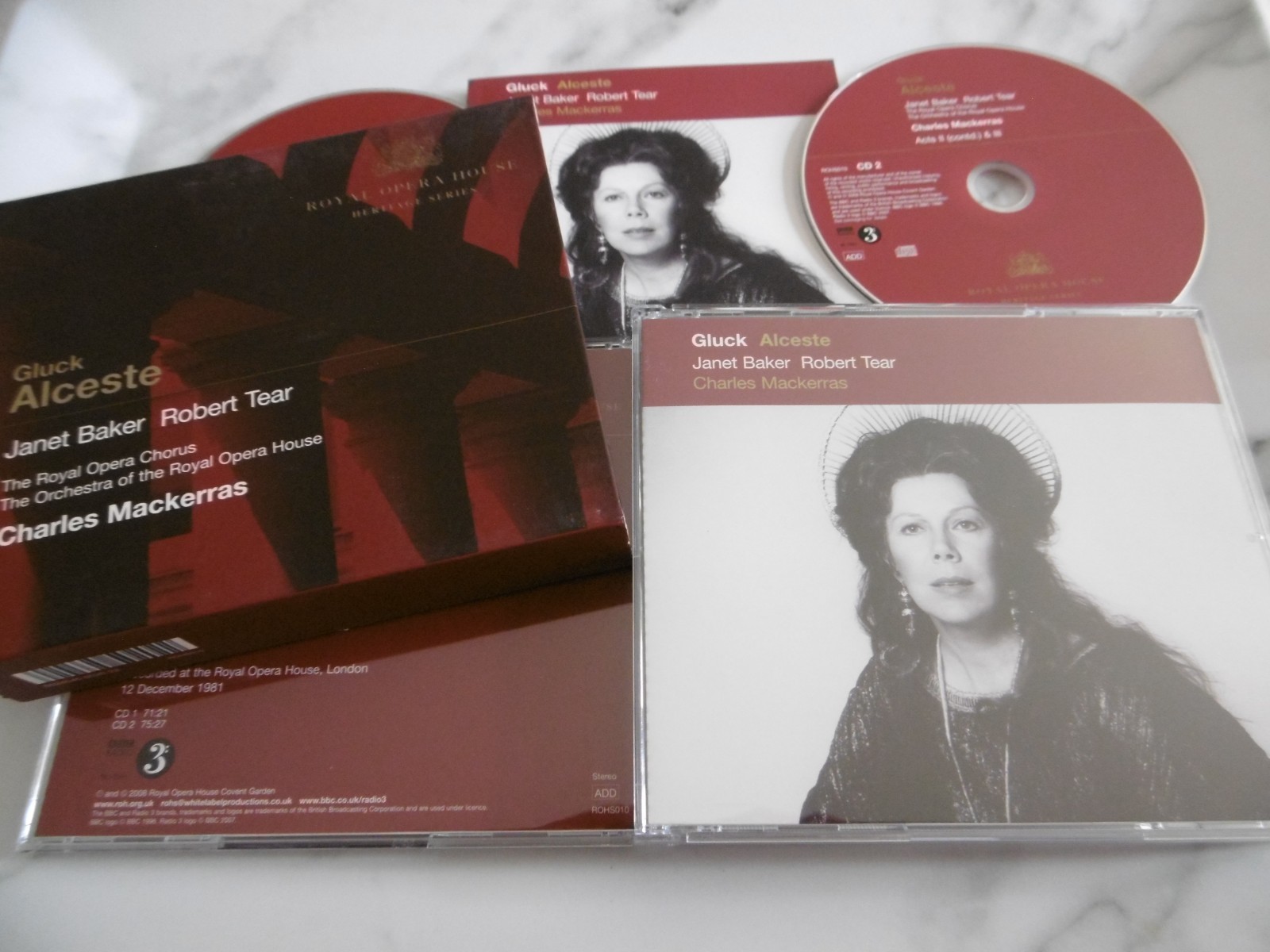 GLUCK ALCESTE MACKERRAS JANET BAKER ROBERT TEAR 2 CD ROYAL OPERA CHORUS 1981