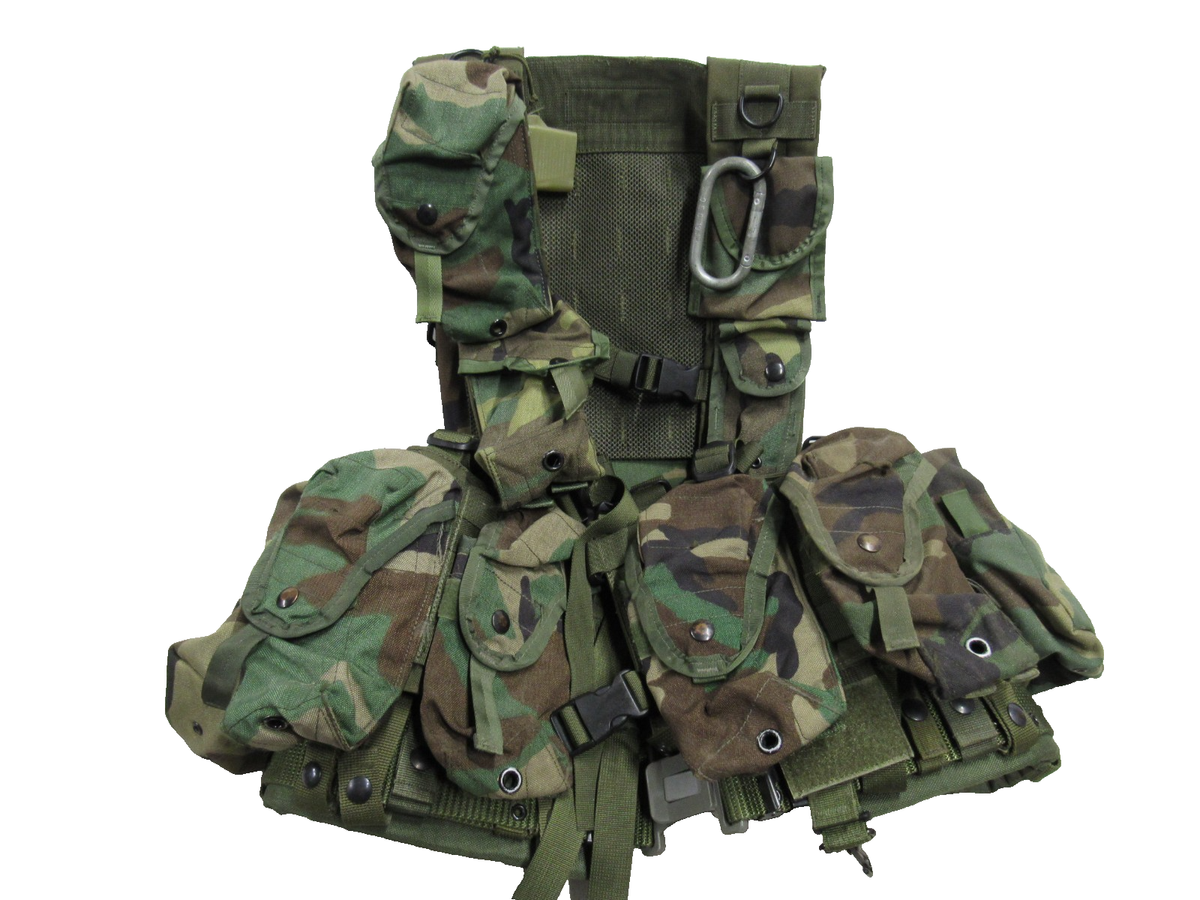 Blackhawk Old Gen H-Harness LBE Flotation Vest Rig w/ Camo Pouches