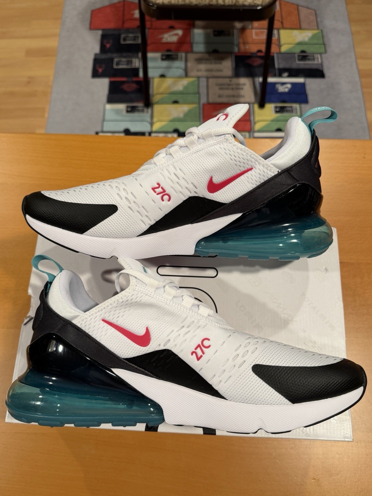 Size 11.5 - Men’s Nike Air Max 270 South Beach White Pink Green DR9876-100 Shoes thumbnail 2