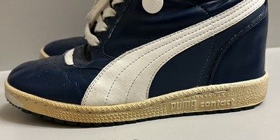Puma Mihara Yasuhiro High Top Leather Sneaker Wedge Blue and White
