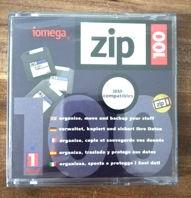 Iomega ZIP 100 MB Diskette   Neu   Kompatibel mit ZIP Laufwerken   Retro Storage