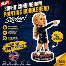 Sophie Cunningham Finger Pointing Bobblehead 3” Sticker Indiana Fever