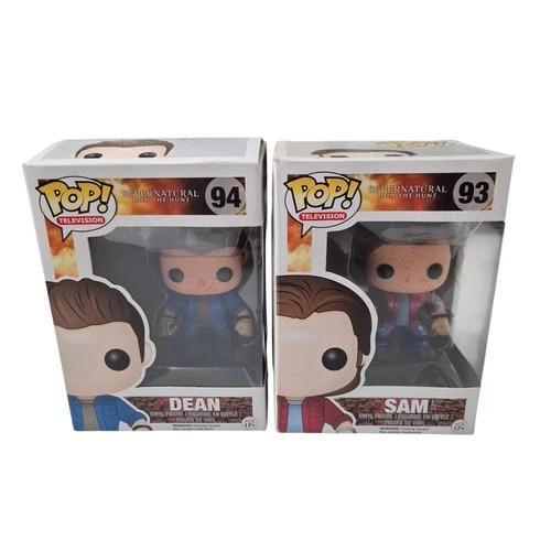 Funko Pop! Supernatural Metallic Sam 93 & Dean 94 Blood Splatter Variant Vaulted