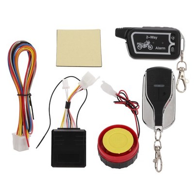 Motorcycle Two Way Alarm System Vibration Sound Alert LCD Remote Control Ant HOT