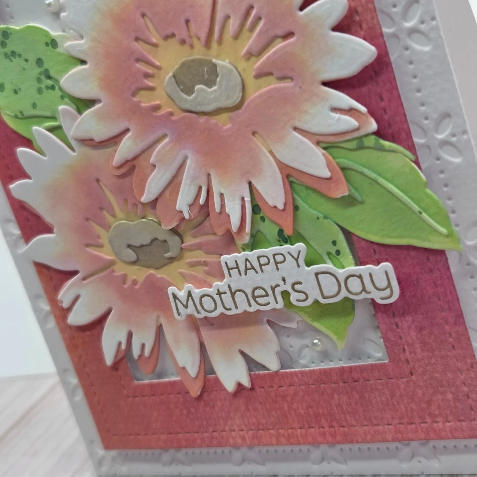 Handmade Greeting Card ocbrandy happy mothers day mom daisy frame - Image 2 of 2
