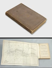 REIGATE BOTANY 1856 Flora by James Brewer folding map flowers + plants in SURREY