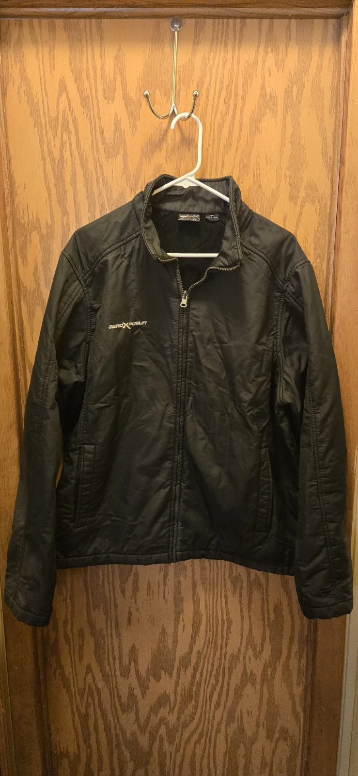 Zeroxposur Softshell Scuba Performance Full Zip Jacket Mens Size XL Black & Gray