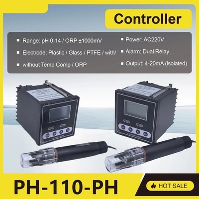 Controller Meter PH-110 Industrial pH ORP RS485 4-20mA Online Sensor Wastewater
