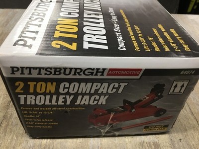 New Pittsburgh Automotive 2-Ton Compact Trolley Jack Red #64874 | eBay