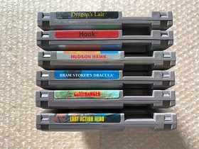 LOT OF 6 Sony Imagesoft NES Games (Last Action Dracula Cliffhanger) - CARTS ONLY