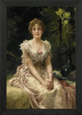 Konrad Kiesel Women Framed Wall Art Poster Canvas Print Picture