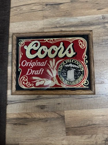 VINTAGE Adolph Coors Golden Colorado Americas Fine Light Beer Bar Man Cave Sign