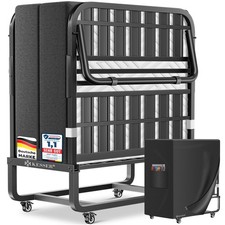 RETOURE Klappbett  G�stebett bis 250kg  Reisebett inkl. Matratze,  Rollen & Cover