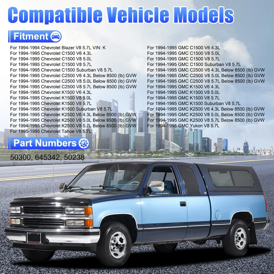 Convertidor catalítico 50300 para Chevrolet K2500 1994-1995 GMC C1500 4,3/5,0/5,7 L Foto 3 de 4