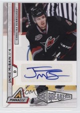 2010-11 Panini Pinnacle Ice Breakers 213/299 Jamie McBain #266 Auto 6c5